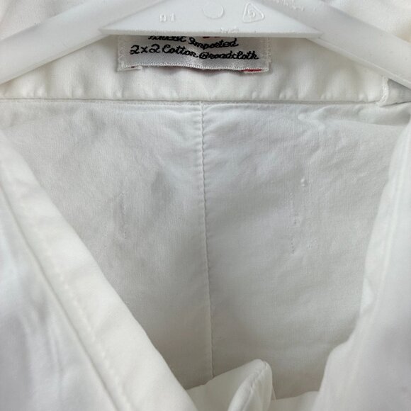 Gitman Bros USA Cotton 15.5 36 Broadcloth TTX White American Shirt Long Sleeve - Picture 4 of 16